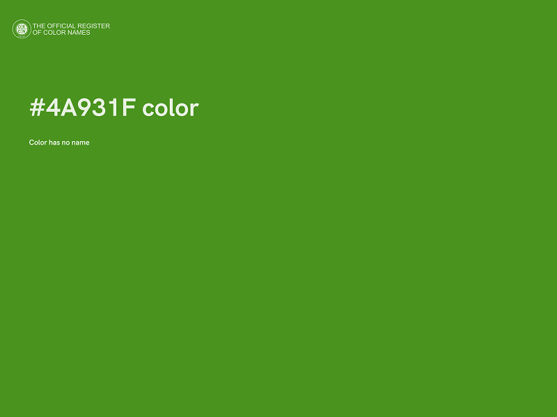 #4A931F color image