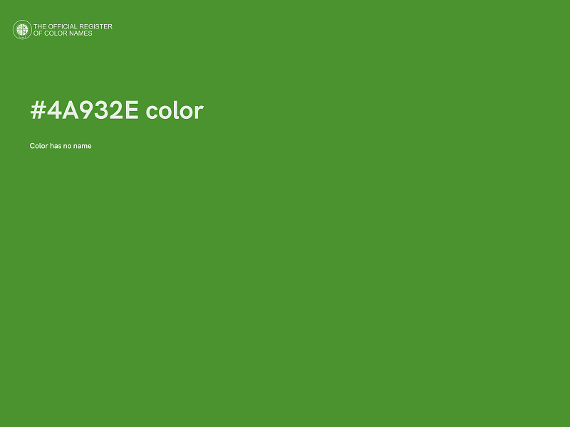 #4A932E color image