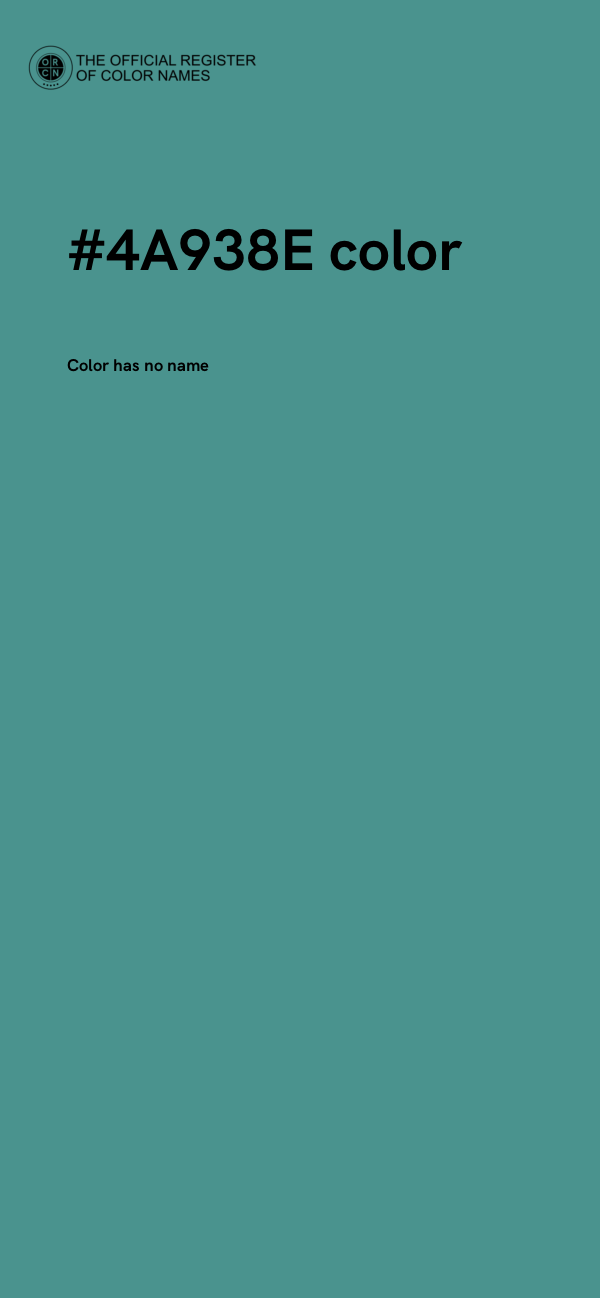 #4A938E color image