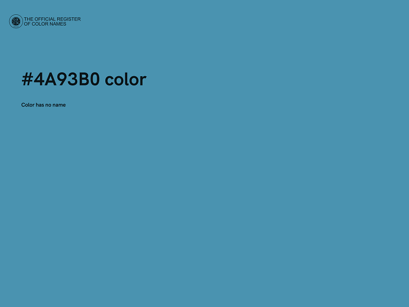 #4A93B0 color image