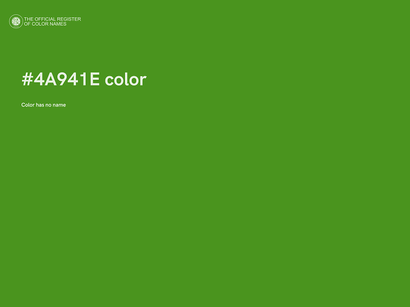 #4A941E color image