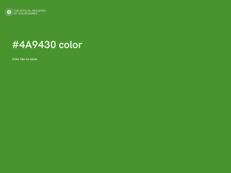 #4A9430 color image