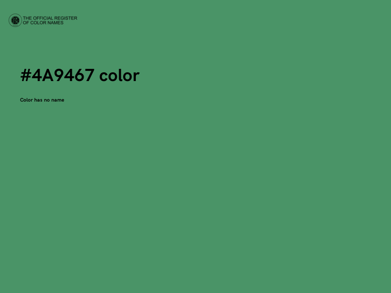 #4A9467 color image