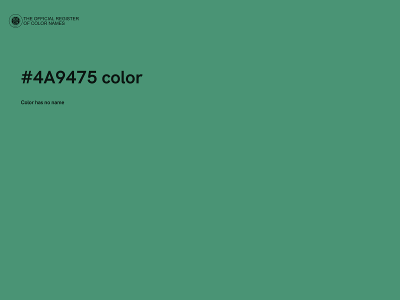 #4A9475 color image