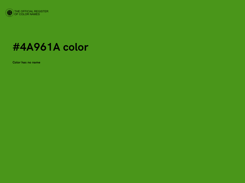 #4A961A color image