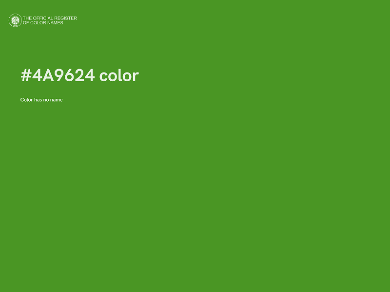 #4A9624 color image