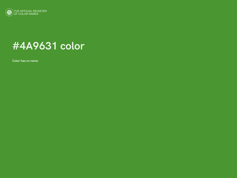 #4A9631 color image