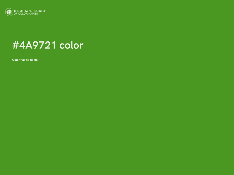 #4A9721 color image