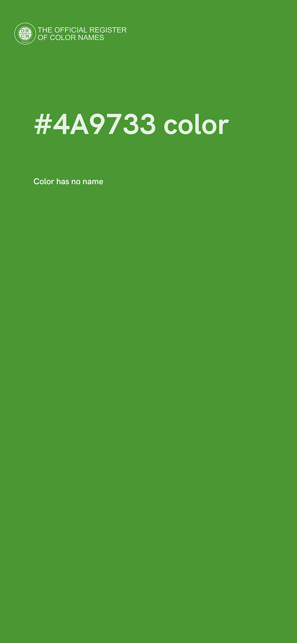 #4A9733 color image