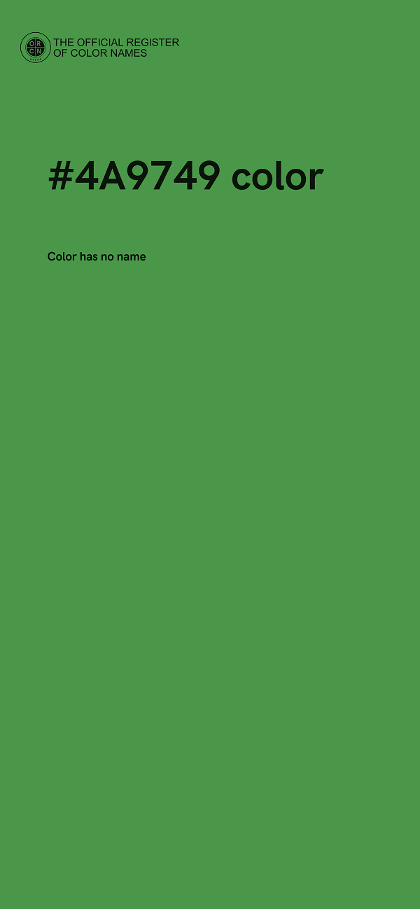 #4A9749 color image