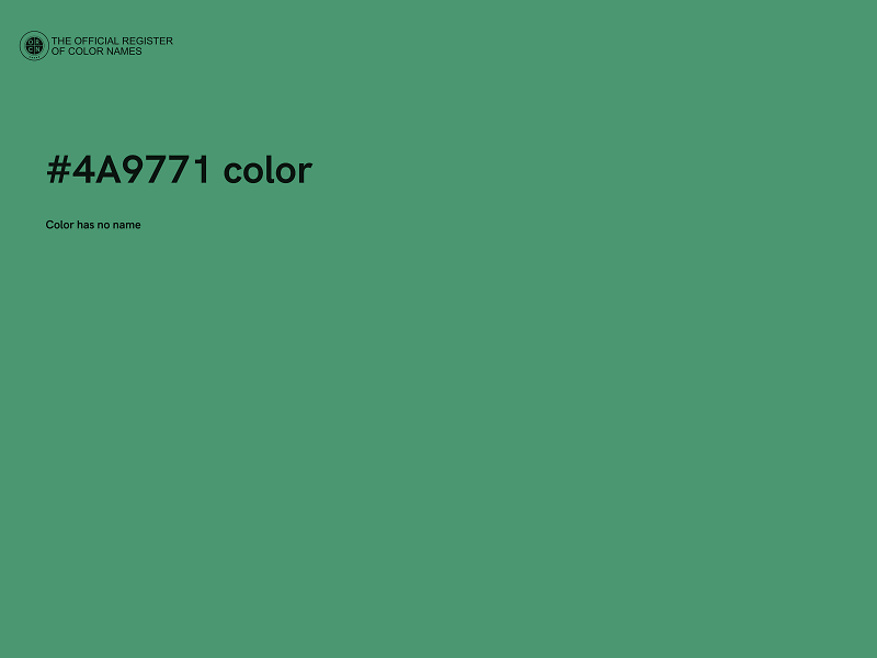 #4A9771 color image