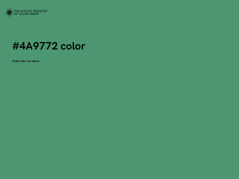 #4A9772 color image