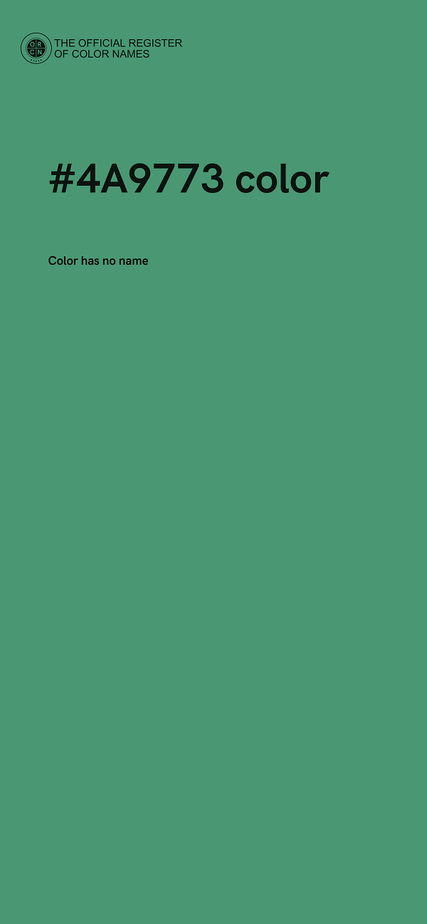#4A9773 color image