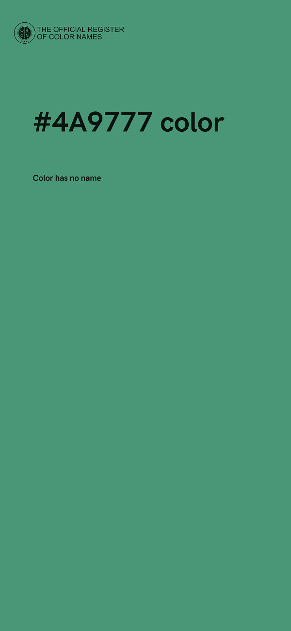 #4A9777 color image