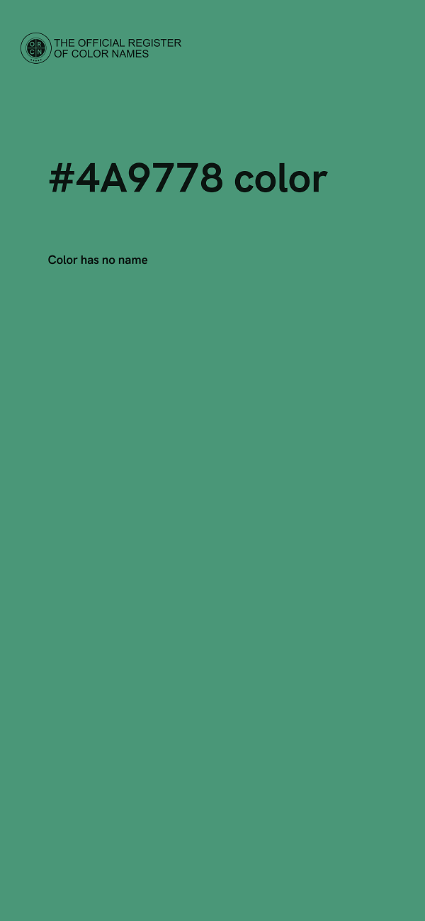 #4A9778 color image