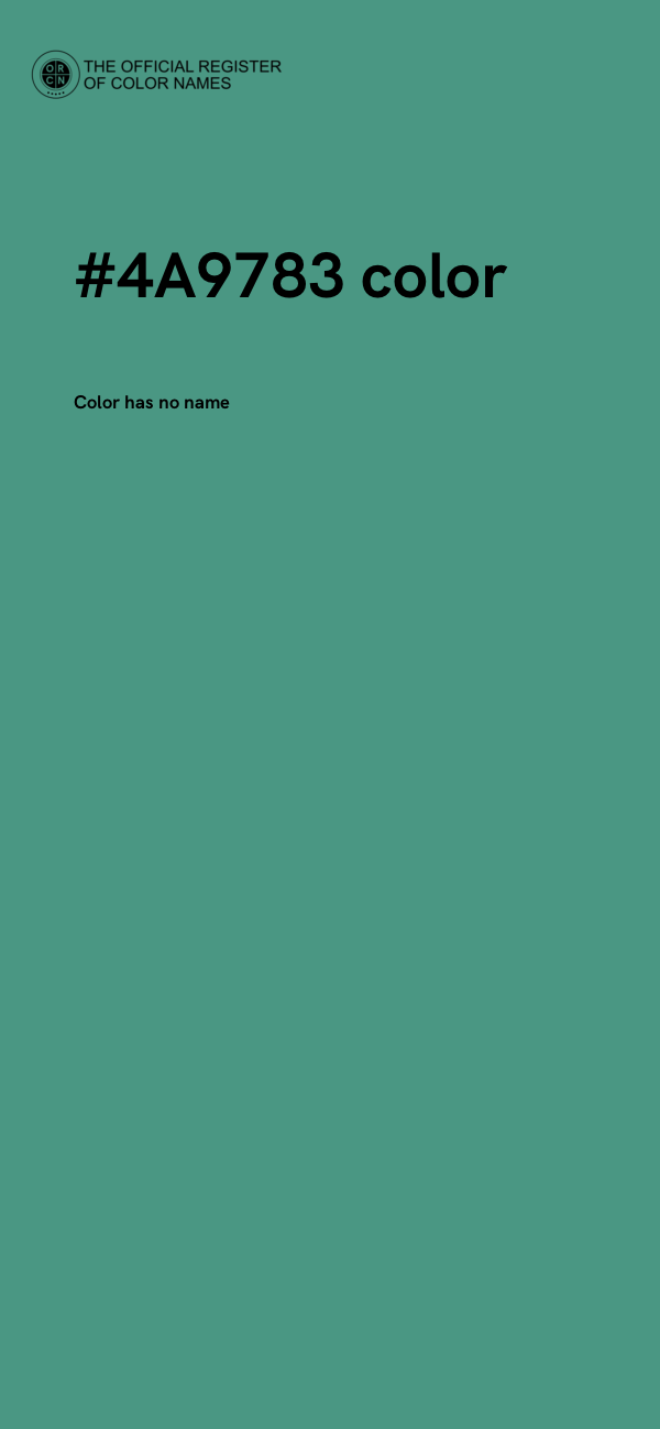 #4A9783 color image
