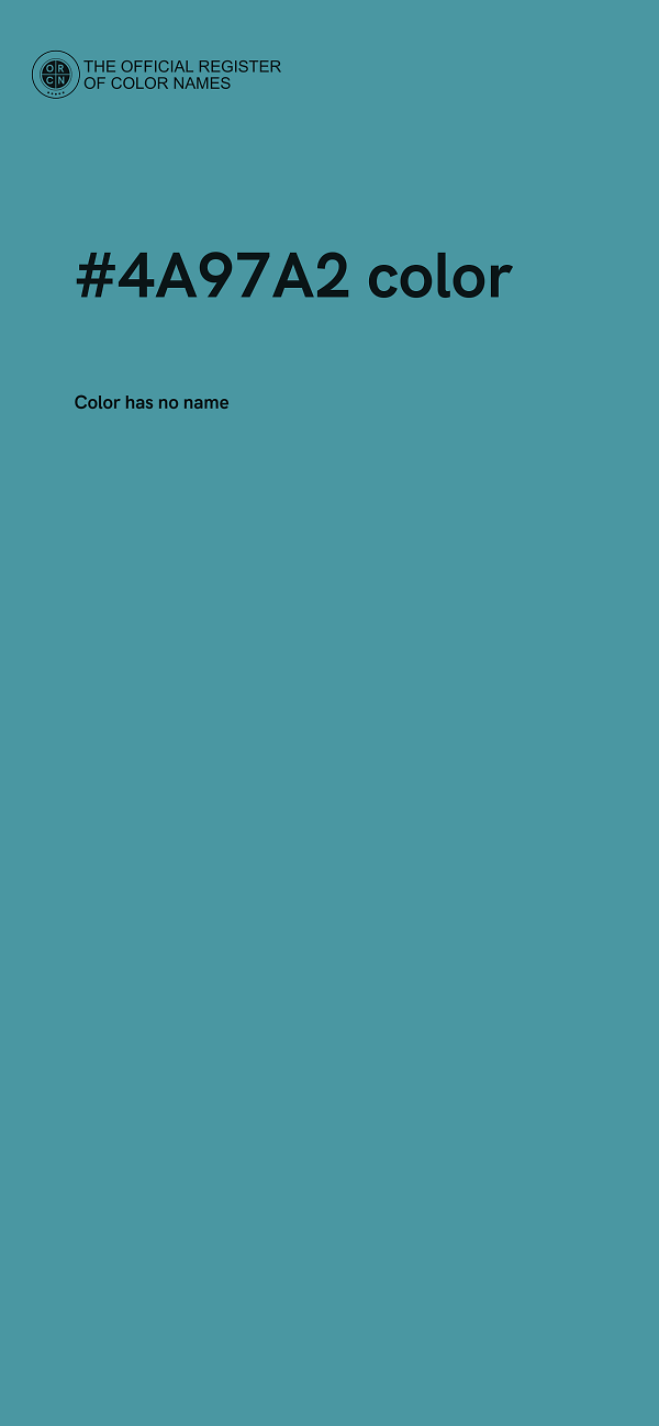 #4A97A2 color image