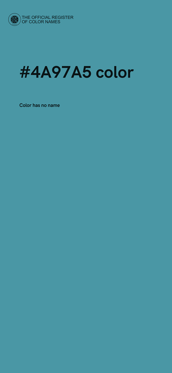 #4A97A5 color image