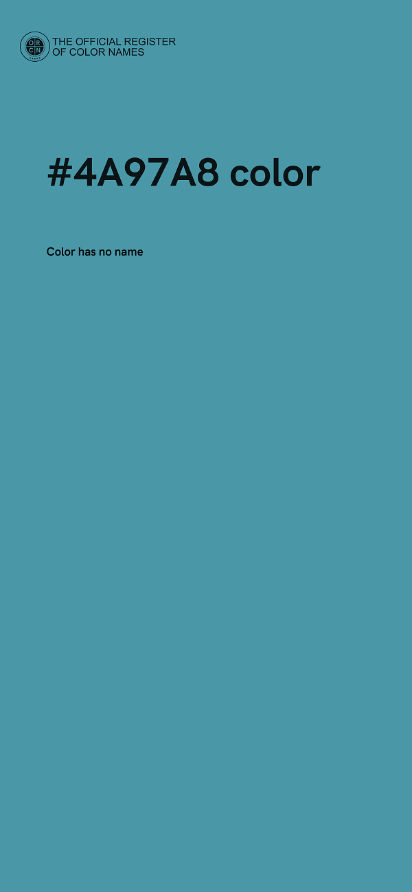 #4A97A8 color image