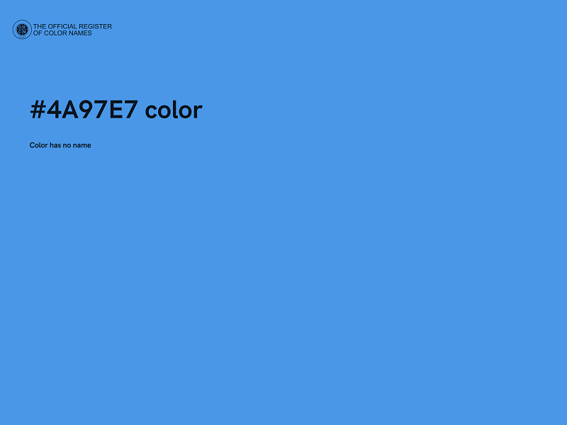 #4A97E7 color image