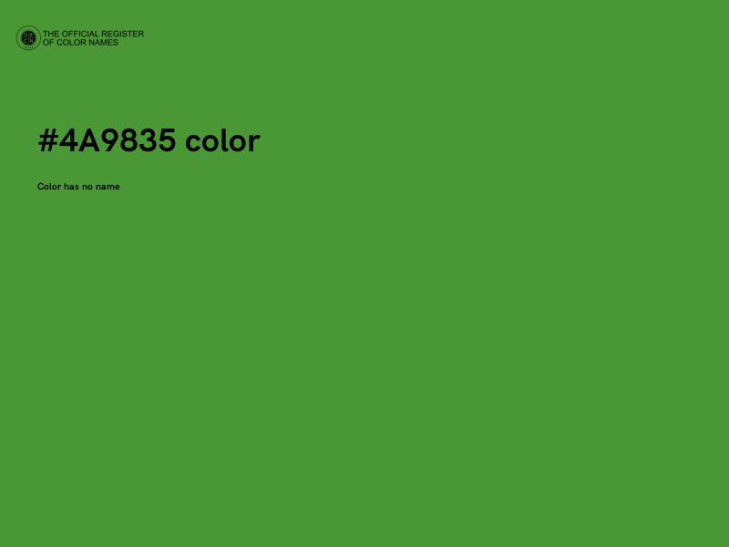 #4A9835 color image