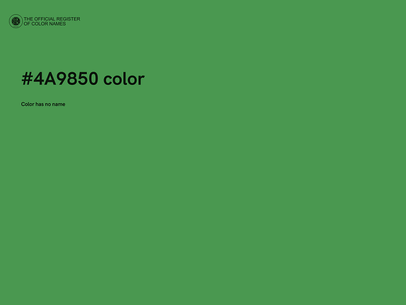 #4A9850 color image