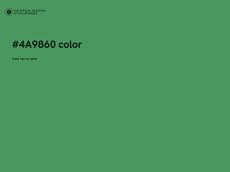 #4A9860 color image