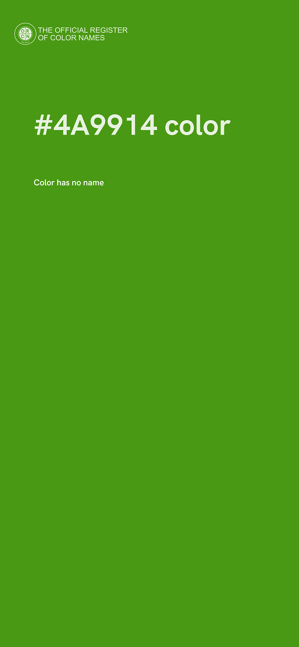 #4A9914 color image
