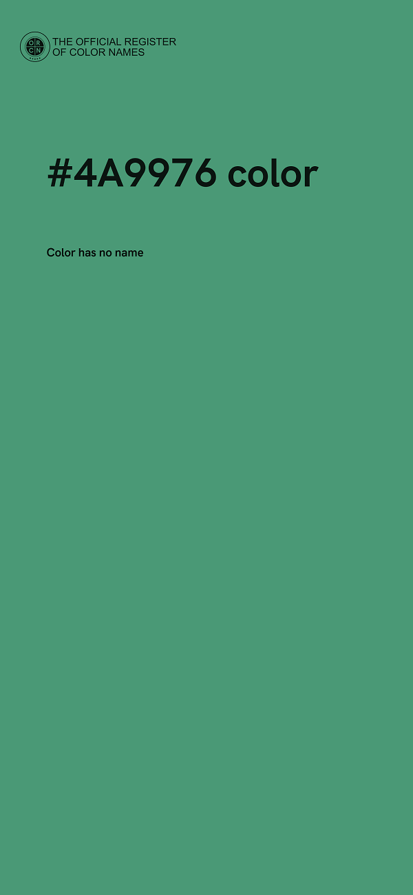 #4A9976 color image