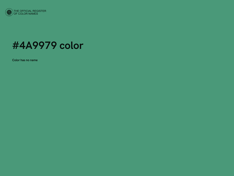 #4A9979 color image