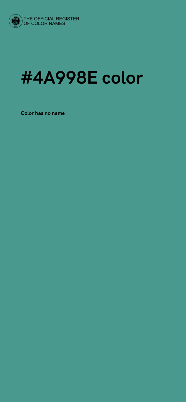 #4A998E color image