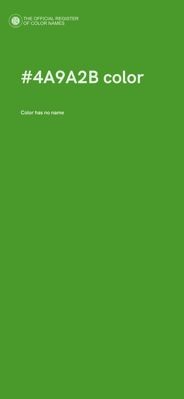 #4A9A2B color image