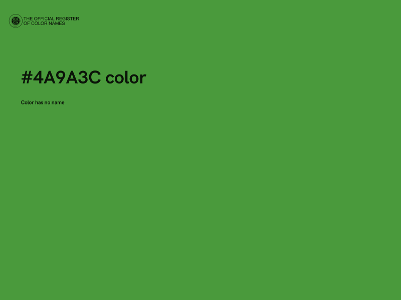 #4A9A3C color image