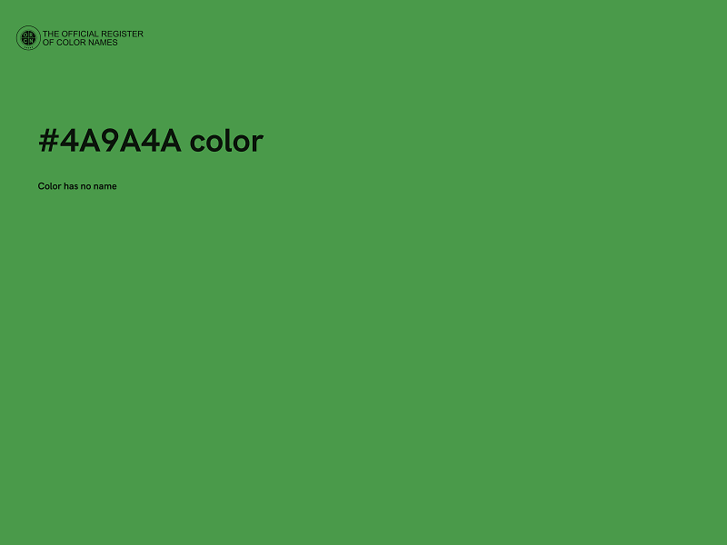 #4A9A4A color image