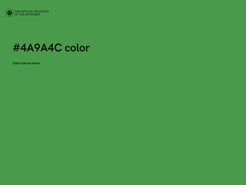 #4A9A4C color image