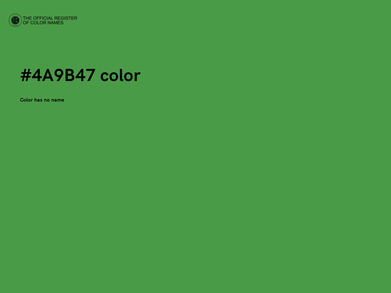 #4A9B47 color image