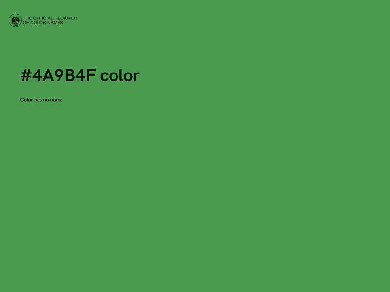 #4A9B4F color image