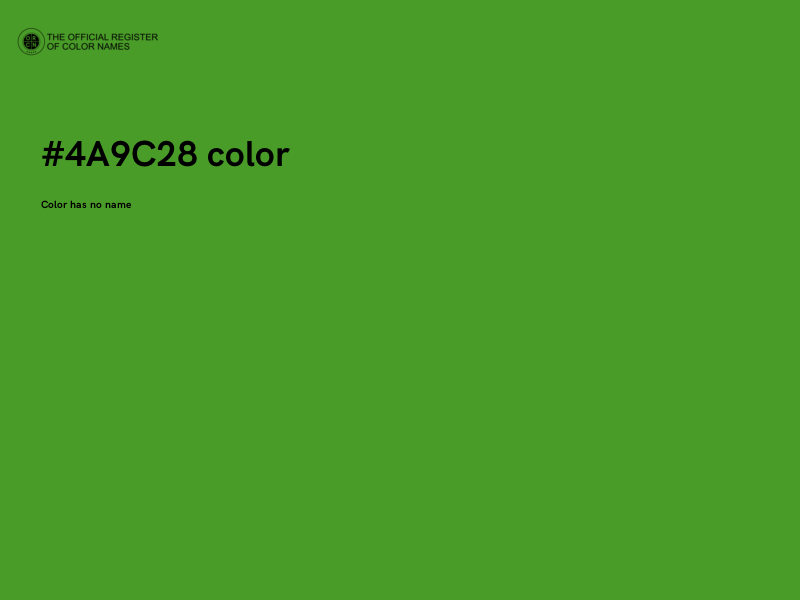 #4A9C28 color image