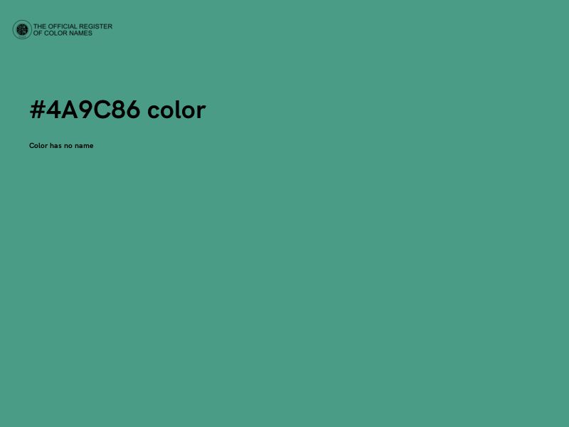 #4A9C86 color image