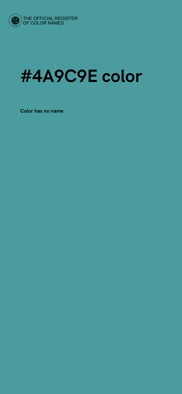 #4A9C9E color image