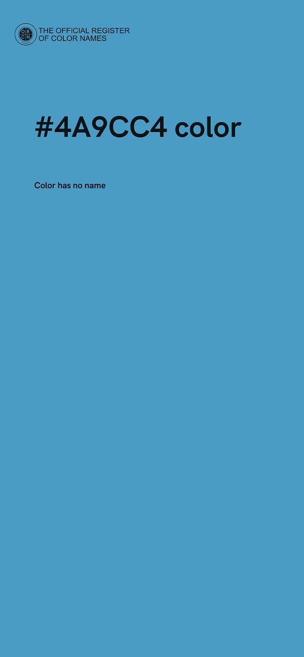 #4A9CC4 color image