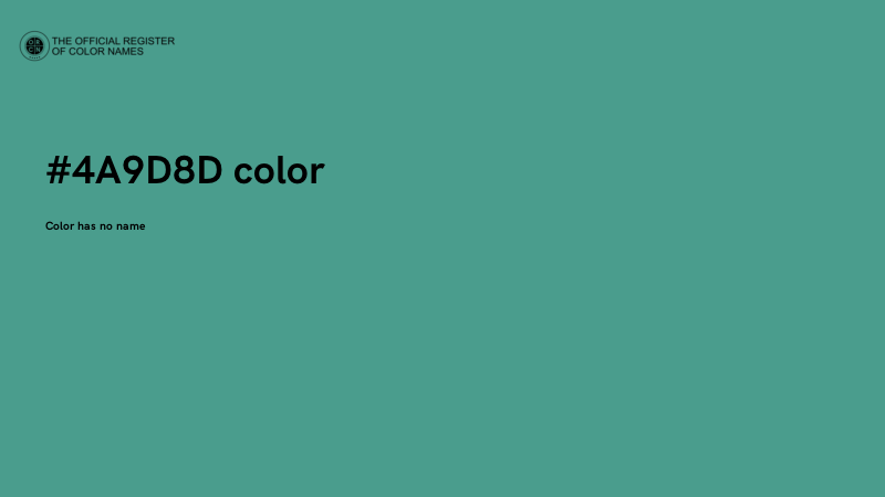 #4A9D8D color image
