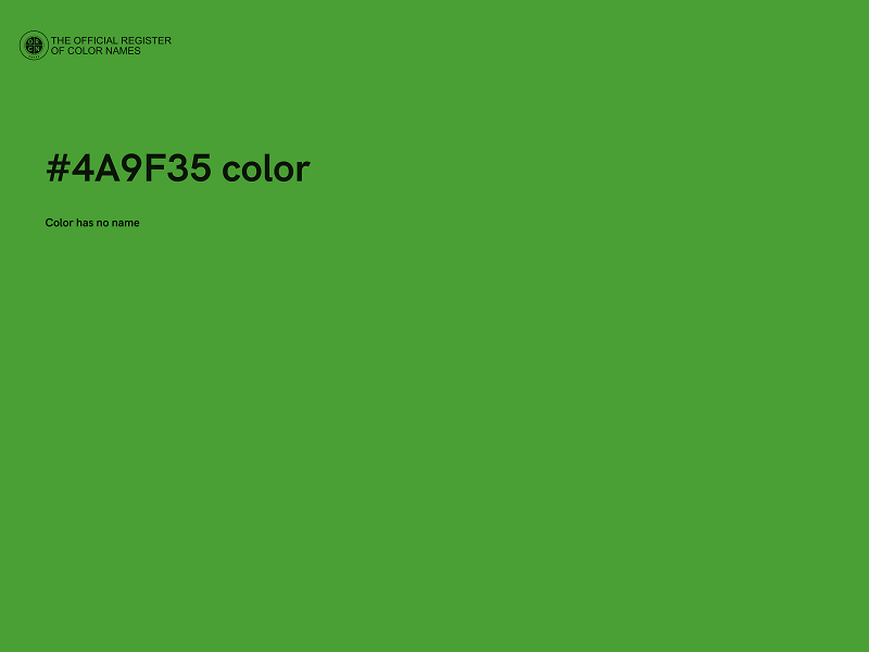 #4A9F35 color image