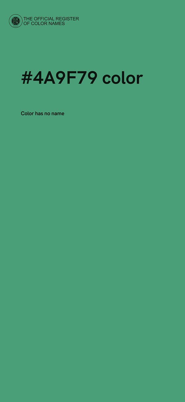#4A9F79 color image