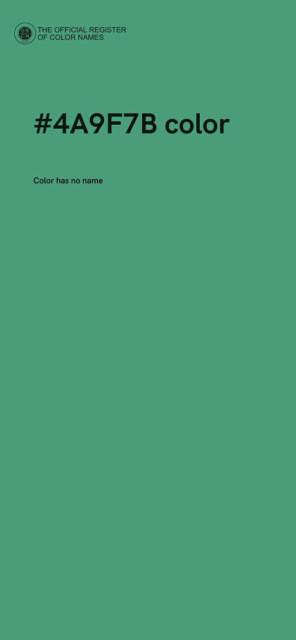 #4A9F7B color image