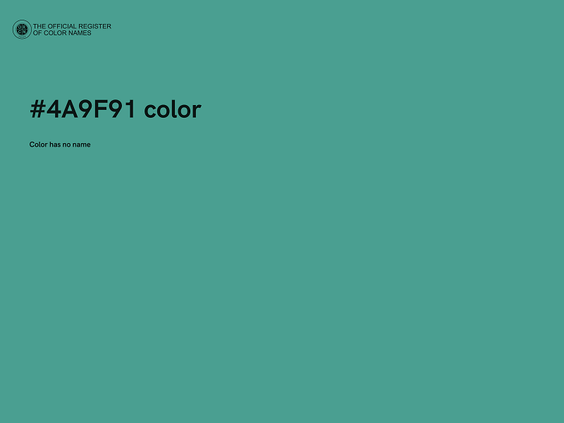 #4A9F91 color image