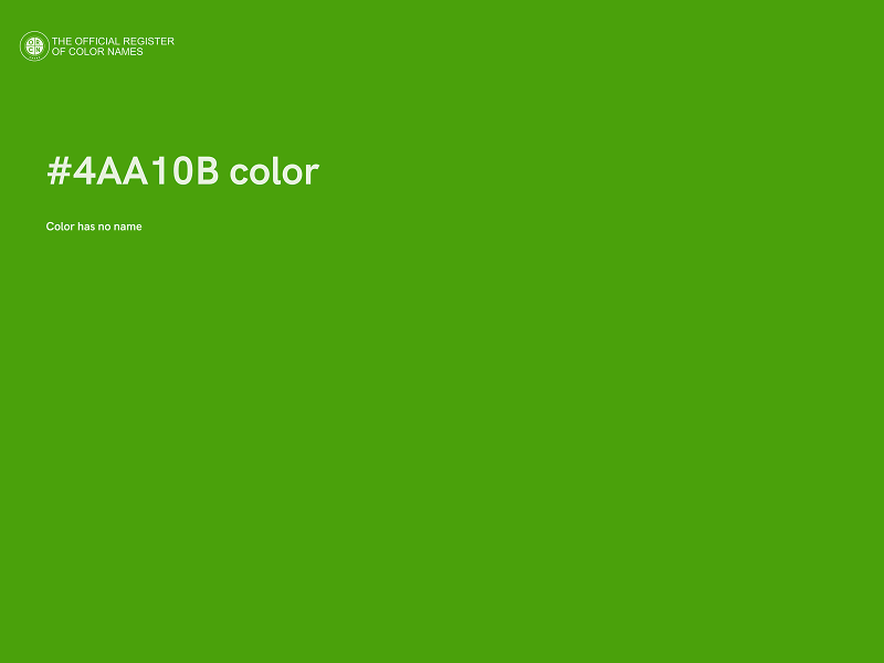 #4AA10B color image