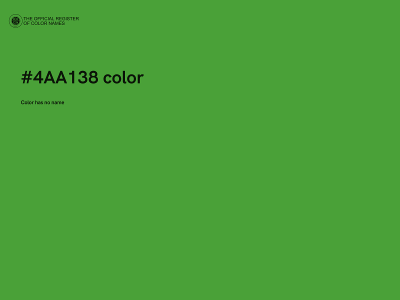 #4AA138 color image