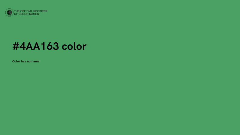 #4AA163 color image