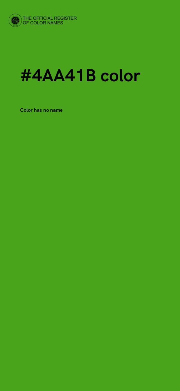 #4AA41B color image